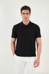 Pamuklu Kısa Kollu Düğmeli Erkek Polo T Shirt 5904049 SİYAH