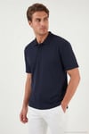 Pamuklu Kısa Kollu Düğmeli Erkek Polo T Shirt 5904051 İNDİGO