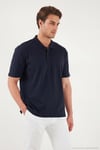 Pamuklu Kısa Kollu Düğmeli Erkek Polo T Shirt 5904051 İNDİGO