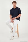 Pamuklu Kısa Kollu Düğmeli Erkek Polo T Shirt 5904051 İNDİGO