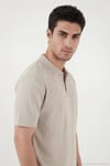 Pamuklu Kısa Kollu Düğmeli Erkek Polo T Shirt 5904051 TAŞ