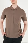 Pamuklu Kısa Kollu Düğmeli Erkek Polo T Shirt 5904049 KAHVE