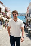 Pamuklu Kısa Kollu Düğmeli Erkek Polo T Shirt 5904049 EKRU
