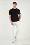Pamuklu Kısa Kollu Düğmeli Erkek Polo T Shirt 5904049 SİYAH