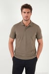 Pamuklu Kısa Kollu Düğmeli Erkek Polo T Shirt 5904049 KAHVE