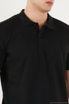 Pamuklu Kısa Kollu Düğmeli Erkek Polo T Shirt 5904049 SİYAH