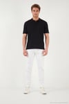 Pamuklu Kısa Kollu Düğmeli Erkek Polo T Shirt 5904051 SİYAH