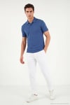 Pamuklu Kısa Kollu Düğmeli Erkek Polo T Shirt 5904049 LACİVERT