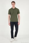 Pamuklu Kısa Kollu Düğmeli Erkek Polo T Shirt 5904049 HAKİ