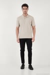 Pamuklu Kısa Kollu Düğmeli Erkek Polo T Shirt 5904051 TAŞ