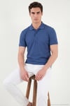 Pamuklu Kısa Kollu Düğmeli Erkek Polo T Shirt 5904049 LACİVERT