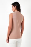 Pamuklu Kolsuz Dik Yaka Kadın T Shirt 5865710 BİSKÜVİ
