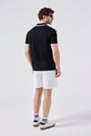 Pamuklu Kontrast Renkli Şerit Detaylı Erkek Polo Yaka T Shirt 5SM5491-BK SİYAH