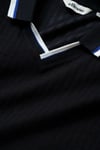 Pamuklu Kontrast Renkli Şerit Detaylı Erkek Polo Yaka T Shirt 5SM5491-BK SİYAH