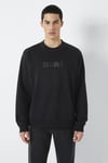 Pamuklu Logo Baskılı Bisiklet Yaka Erkek Sweat 0S10551-900 SİYAH