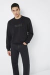 Pamuklu Logo Baskılı Bisiklet Yaka Erkek Sweat 0S10551-900 SİYAH