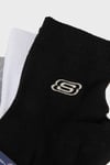 Pamuklu Logolu 3 Pack Kadın Çorap S2520319-3474 SİYAH-BEYAZ-GRİ