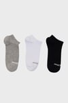 Pamuklu Logolu 3 Pack Unisex Çorap S2520315-4183 Siyah-Gri-Beyaz
