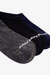 Pamuklu Logolu 3 Pack Unisex Çorap S25203153 700 Siyah-Lacivert-Gri