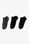 Pamuklu Logolu 3 Pack Unisex Çorap S25203153 700 Siyah-Lacivert-Gri