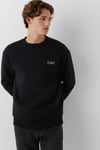 Pamuklu Logolu Bisiklet Yaka Erkek Sweat 0S10379-900 SİYAH