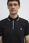 Pamuklu Logolu Düğmeli Erkek Polo Yaka T Shirt 0613266-900 SİYAH