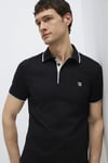 Pamuklu Logolu Düğmeli Erkek Polo Yaka T Shirt 0613266-900 SİYAH
