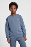 Pamuklu Logolu Loose Fit Bisiklet Yaka Unisex Çocuk Sweat 232950-2828 MAVİ