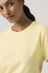 Pamuklu Logolu Regular Fit Yuvarlak Yaka Kadın T Shirt 008C4-0000 SARI