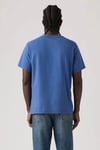 Pamuklu Logolu Relaxed Fit Bisiklet Yaka Erkek T Shirt A2082-0362 MAVİ