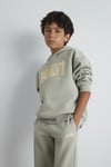 Pamuklu Loose Fit Baskılı Kapüşon Yaka Erkek Çocuk Sweat 6610110-70155 AÇIK HAKİ