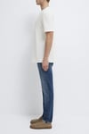 Pamuklu Loose Fit Bisiklet Yaka Basic Erkek T Shirt 0613153-70056 KREM