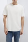 Pamuklu Loose Fit Bisiklet Yaka Basic Erkek T Shirt 0613153-70056 KREM