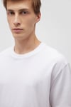 Pamuklu Loose Fit Bisiklet Yaka Erkek T Shirt 066249-620 BEYAZ