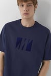 Pamuklu Loose Fit Bisiklet Yaka Erkek T Shirt 0620057-82318 LACİVERT