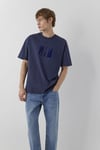 Pamuklu Loose Fit Bisiklet Yaka Erkek T Shirt 0620057-82318 LACİVERT