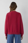 Pamuklu Loose Fit Bisiklet Yaka Kadın Sweat 1610198-70391 KIRMIZI