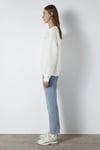 Pamuklu Loose Fit Bisiklet Yaka Kadın Sweat 1S10366-70057 EKRU