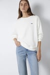 Pamuklu Loose Fit Bisiklet Yaka Kadın Sweat 1S10366-70057 EKRU