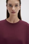 Pamuklu Loose Fit Bisiklet Yaka Kadın Sweat 1610198-70415 BORDO