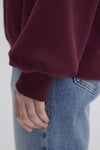 Pamuklu Loose Fit Bisiklet Yaka Kadın Sweat 1610198-70415 BORDO