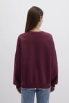 Pamuklu Loose Fit Bisiklet Yaka Kadın Sweat 1610198-70415 BORDO