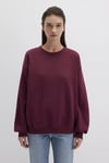 Pamuklu Loose Fit Bisiklet Yaka Kadın Sweat 1610198-70415 BORDO