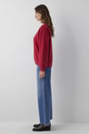 Pamuklu Loose Fit Bisiklet Yaka Kadın Sweat 1610198-70391 KIRMIZI