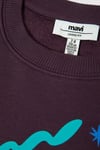 Pamuklu Loose Fit Bisiklet Yaka Sırt Baskılı Kız Çocuk Sweat 7S10161-70635 MOR