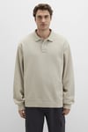 Pamuklu Loose Fit Erkek Polo Yaka Sweat 0S10323-70146 TAŞ