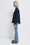 Pamuklu Loose Fit Göğüs Cepli Kadın Gömlek 1211383-70492 LACİVERT