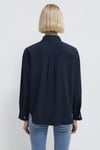 Pamuklu Loose Fit Göğüs Cepli Kadın Gömlek 1211383-70492 LACİVERT