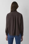 Pamuklu Loose Fit Göğüs Cepli Kadın Gömlek 1211383-70240 KAHVE
