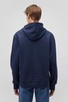 Pamuklu Loose Fit Kapüşonlu Şardonlu Erkek Sweat 065809-70497 LACİVERT